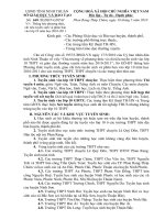 CHI TIEU TUYEN SINH LOP 10 NAM HOC 2010-2011