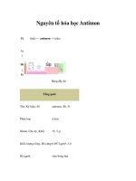 Nguyên tố hóa học Antimon 51 thiếc ← antimon → telua As ↑ Sb ↓ Bi Bảng đầy potx