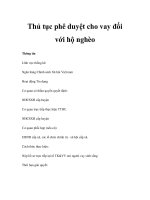 Thủ tục phê duyệt cho vay đối với hộ nghèo pps