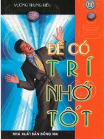 Để có trí nhớ tốt part 1 doc