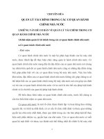 QUẢN LÝ TÀI CHÍNH TRONG CÁC CƠ QUAN HÀNH CHÍNH NHÀ NƯỚC