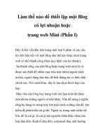 Làm thế nào để thiết lập một Blog có lợi nhuận hoặc trang web Mini (Phần I) potx