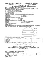 Đề kiểm tra địa 6 có MT+ĐA