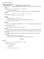 Đề Toán TN Trường Liên Hà _HN