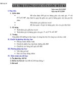 giá trị lượng giác của goác bất kỳ