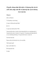 Cấp giấy chứng nhận kiểm dịch y tế phương tiện vận tải xuất cảnh, nhập cảnh đối với phương tiện vận tải đường bộ và tàu hỏa pdf