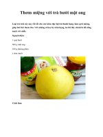 Thơm miệng với trà bưởi mật ong pot