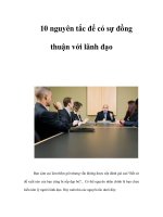 10 nguyên tắc để có sự đồng thuận với lãnh đạo potx