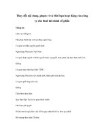 Thay đổi nội dung, phạm vi và thời hạn hoạt động của công ty cho thuê tài chính cổ phần ppsx