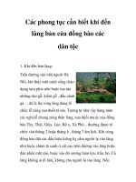 Các phong tục cần biết khi đến làng bản của đồng bào các dân tộc pot