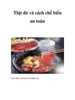 Thịt đỏ và cách chế biến an toàn potx