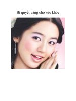 Bí quyết vàng cho sức khỏe pps