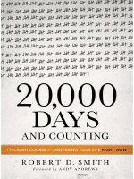 20,000 days and counting the crash course for mastering your life right now
