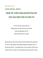 Kiến thức lớp 10 Ca dao Việt Nam –thân phận người phụ nữ trong ca dao potx