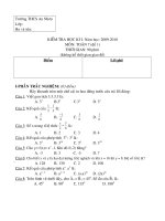 Đề thi HK1 (09 - 10)_ Toán 7(THCS An Nhơn)