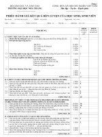 Phiếu đánh giá kết quả rèn luyện ppt