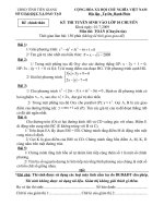 Đề thi Tuyển sinh 10 chuyên Tin - Môn Toán - Năm học 2009-2010