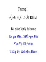 bài giảng vật lí đại cương chương 1 - động học chất điểm