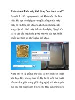 cách khóa và mở khóa máy tính bằng ma thuật xanh