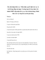 Cho nhà nhập khẩu vay: Thẩm định, quyết định cho vay và ký kết hợp đồng tín dụng  Trường hợp Sở Giao dịch, Chi nhánh NHPT tiếp nhận hồ sơ vay vốn từ Khách hàng  Hình thức cho vay từng lần sau khi giao hàng pdf