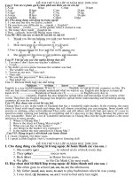 mot so de thi thu vao lop 10