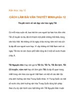 Kiến thức lớp 10 CÁCH LÀM BÀI VĂN THUYẾT MINH-thuyết minh về nét đẹp văn hóa ngày tết doc