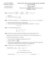 De thi vao lop 10THPT chuyen tinh Thai Binh