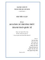 Bài tiểu luận so sánh các phương thức thanh toán quốc tế