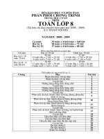 Phân phối chương trình Đại số 8