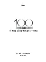 100 Câu hỏi về Hợp đồng trong xây dựng