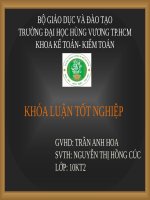 kế toán các khoản phải thu và tạm ứng tại công ty tnhh tm & dv công bằng