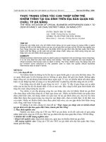 CÔNG TÁC CAN THIỆP SỚM TRẺ KHIẾM THÍNH TẠI GIA ĐÌNH docx