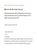 Ôn thi đại học môn văn –1 số vấn đề lí luận văn học pptx