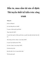 Đầu tư, mua sắm tài sản cố định: Thi tuyển thiết kế kiến trúc công trình docx