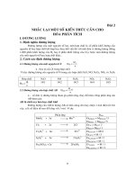 Bài 2 nhắc lại một số kiến thức cần cho hóa phân tích