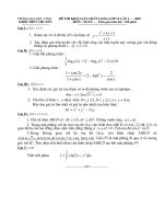 de thi  thu dai hoc Vinh