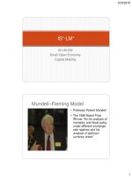 kinh tế học vĩ mô: lý thuyết và ứng dụng chính sách, bài giảng Vốn di chuyển tự do và tỷ giá thả nổi pdf