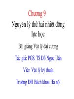 bài giảng vật lí đại cương chương 9 nguyên lí thứ hai nhiệt động lực học