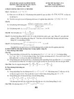 Đề thi thử lần 4 (môn Toán) trường THPT chuyên Quang Trung