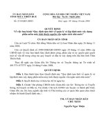 Quyết định số 2319 của UBND tỉnh Thừa Thiên Huế