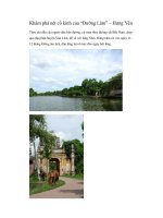 Khám phá nét cổ kính của “Đường Lâm” – Hưng Yên pptx