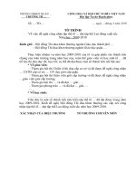 Tờ trình đề nghị công nhận TTLĐXS-trường TTXS