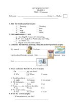 1st semester test - Grade 4