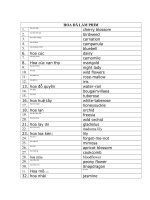 Các loài hoa sau khi đã tìm hình