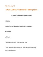 Kiến thức lớp 10 CÁCH LÀM BÀI VĂN THUYẾT MINH-thuyết minh về cây chuối ppsx