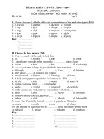 de thi thu anh vao lop 10 lan 4 nam 2010