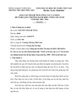 Báo cáo thành tích cá nhân 2010