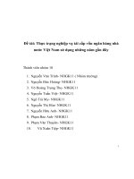 Đề tài thực trạng nghiệp vụ tái cấp vốn ngân hàng nhà nước việt nam sử dụng những năm gần đây   luận văn, đồ án, đề tài tốt nghiệp