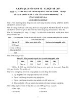 Câu hỏi trắc nghiệm và bài tập Địa lí 11