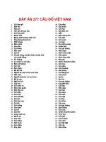 đáp án câu đố vn